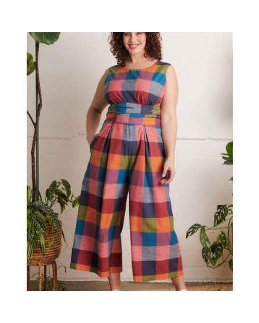 Emily and Fin Red Roberta Jumpsuit Festival Plaid 8
