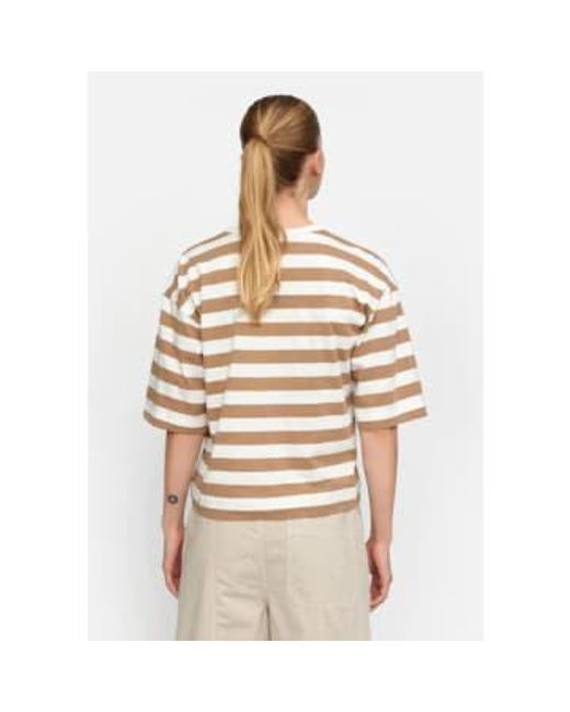 esmé studios Natural Essigne Boxy T-shirt Wide Stripe Xs