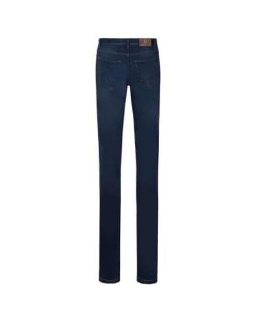 Tokyo mol slim fit stretch cotton and linen jeans nim bleu foncé t195.w821 richard j. brown pour homme en coloris Blue