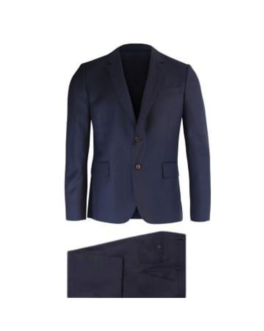 Dark Tailored Fit 2 Button Suit di Paul Smith in Blue da Uomo