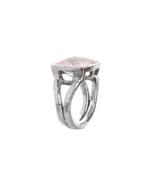 Renné Jewellery Pink Quartz Iris Ring N