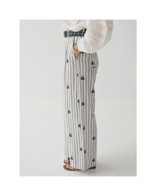 MAISON HOTEL Gray Indira Trousers Stripes / Xl