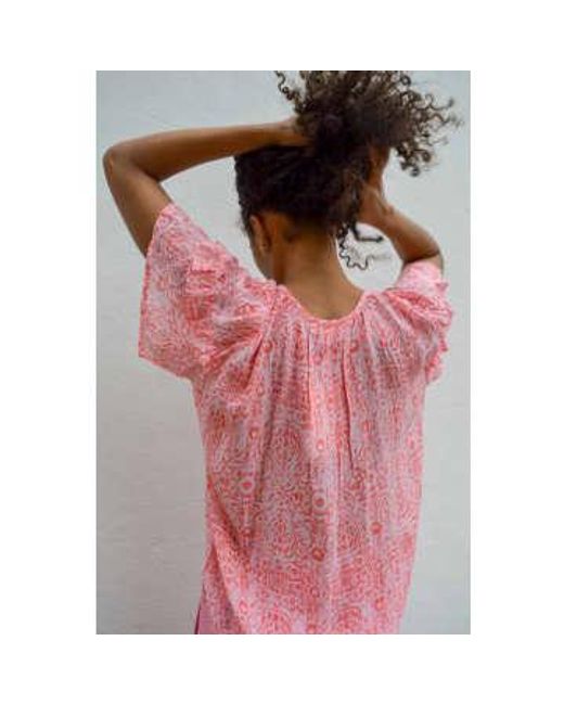 Blusa impresión papel tapiz emira Atelier Rêve de color Pink