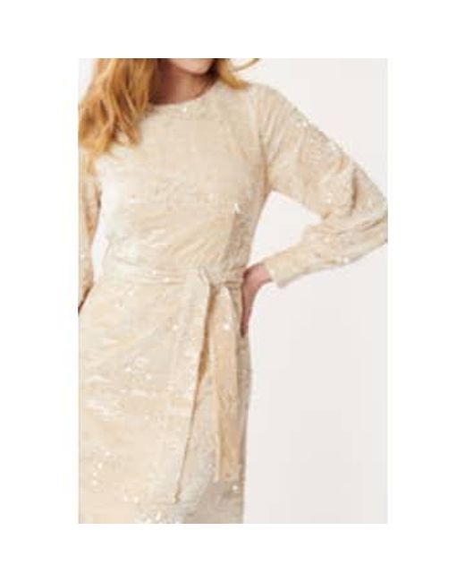 Rene' Derhy Natural Dalva Sequin Velvet Dress / S