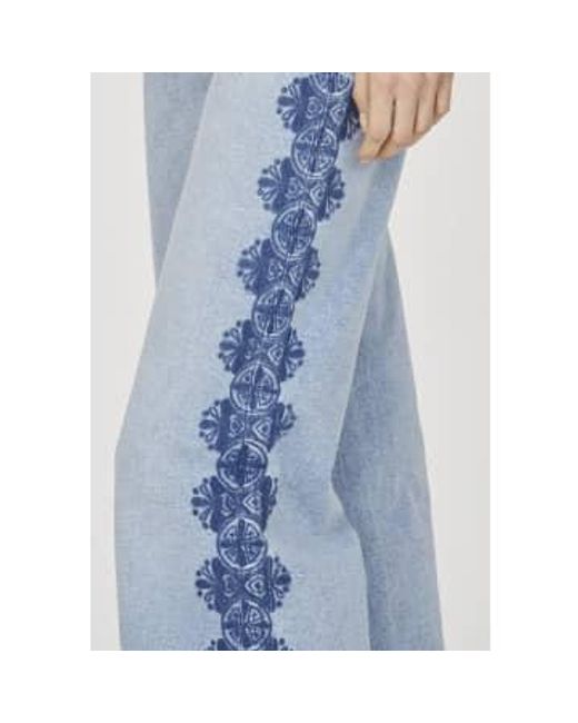 Sisters Point Blue Owi wide leg jeans