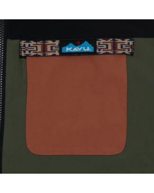 Kavu River throwshirt -kapuzenjacke in grün & multi in Black für Herren