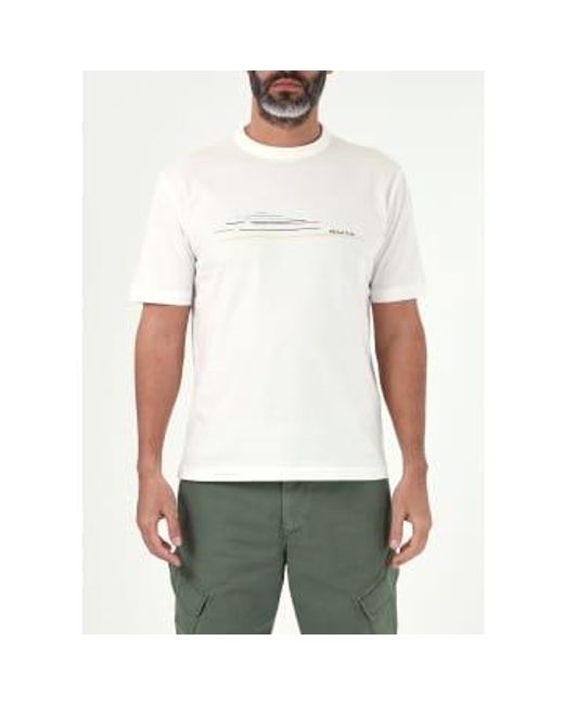 Camiseta rayas hombres en ECRU Paul Smith de hombre de color White