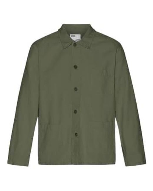 COLORFUL STANDARD Green Organic Cotton Workwear Jacket Dusty Olive / M for men