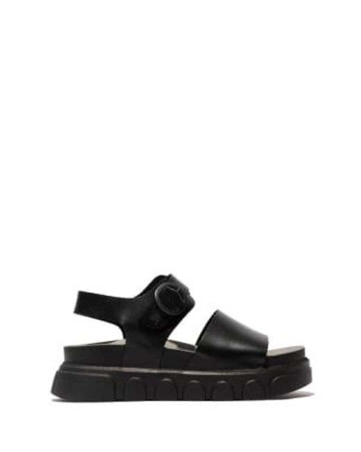 Fly London Black Cree947 Sandals 5 /