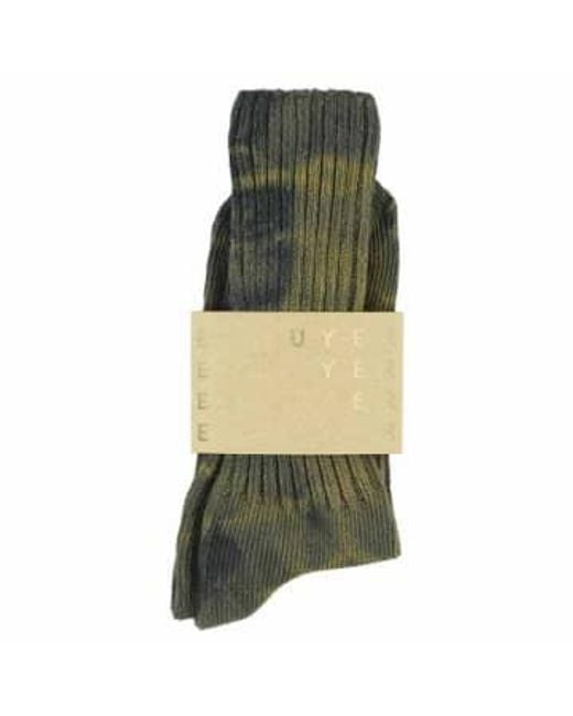 Sand Tie Dye Socks di Escuyer in Green da Uomo