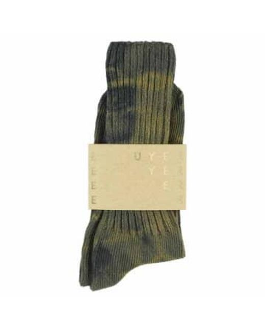 Escuyer Green Sand Tie Dye Socks 39-45 for men