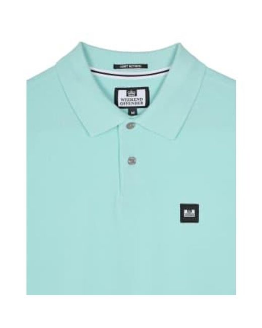 Weekend Offender Blue Caneiros Short-sleeved Polo Shirt for men