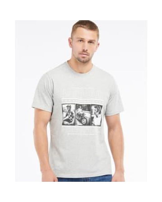Barbour White International Smq Reel T-shirt Marl for men
