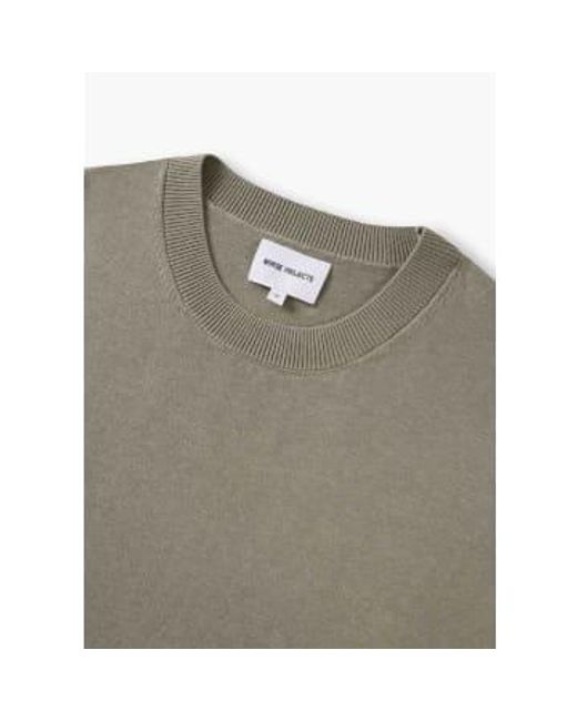 Norse Projects Green S Rhys Cotton Linen T-shirt for men