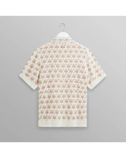 Wax London Natural Porto Shirt Splash Crochet Ecru S for men