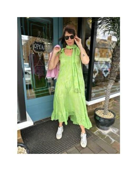 Pranella Green Atzaro Lime Maxi Dress Size Small