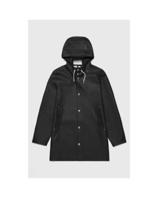 Stutterheim Black Stockholm Raincoat Rubber for men