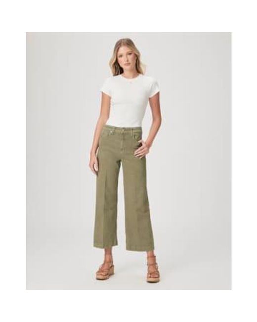PAIGE Green Anessa Wide Leg Vintage Mossy 25