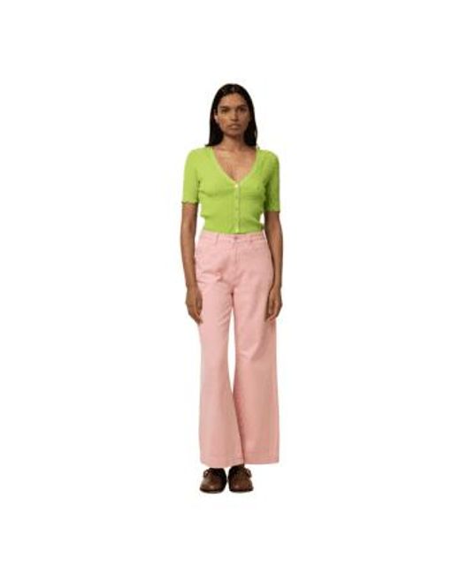 Emma pantalones en rosa pálida FRNCH de color Green