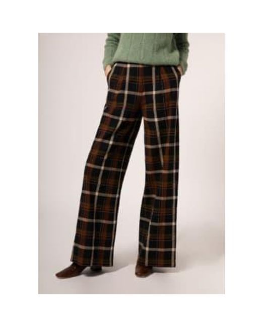 Mint Tea Boutique Brown Frnch Philo Checked Trousers