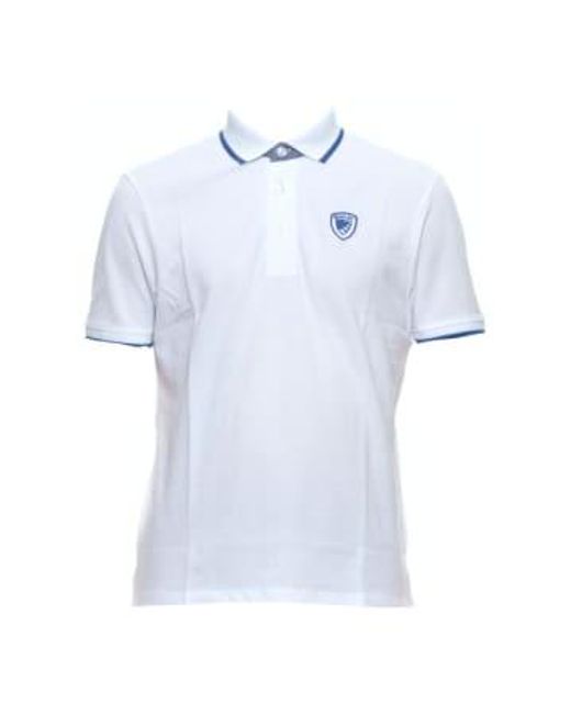 Blauer Blue Polo T-shirt 24sblut02205 006817 100 Xxl for men