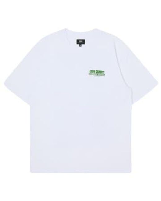 Camiseta servicios de jardinería blanca Edwin de hombre de color White