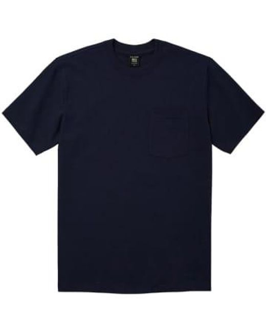 Filson Blue Ss Pioneer Solid One Pocket T-shirt for men