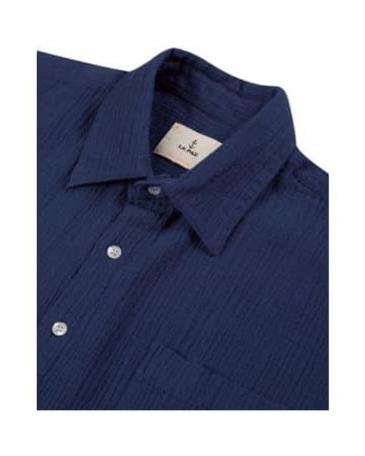 La Paz Blue Roque Ss Shirt for men