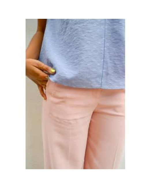Atelier Rêve Metallic Leono Silver Pink Trousers 38