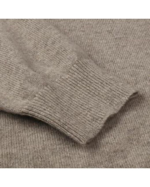 Stenstroms Gray Cashmere Crew Neck Sweater for men