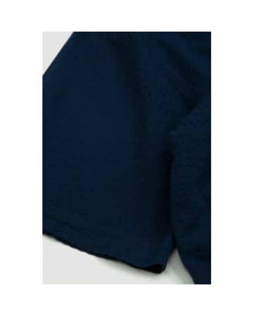 Universal Works Blue Camp Ii Shirt Navy Onda Cotton S for men