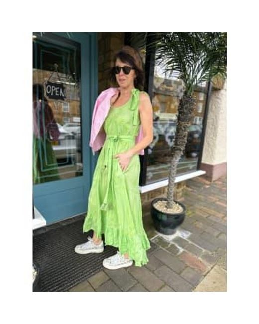 Pranella Green Atzaro Lime Maxi Dress Size Small
