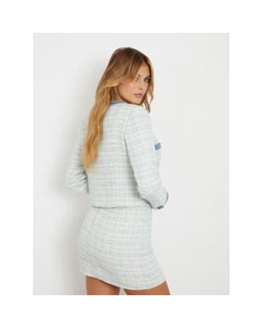 Guess Blue Tosca Braid Boucle Jacket