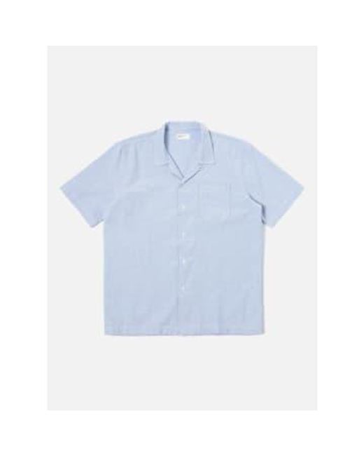 30671 chemise route à oxford cotton sky Universal Works en coloris Blue