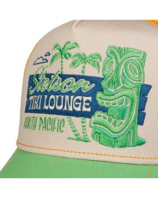 Trucker Cap Tiki Lounge 1 di Stetson in Green da Uomo