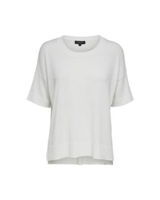 Wille knit SELECTED de color White
