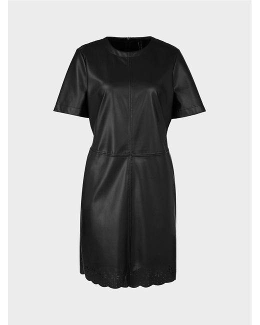 Marc Cain Black Faux Leather Dress