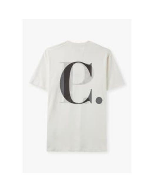 C P Company Herren 30/1 jersey grafisches t-shirt in weiß in White für Herren