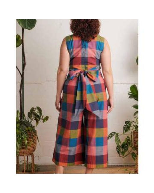 Emily and Fin Red Roberta Jumpsuit Festival Plaid 8