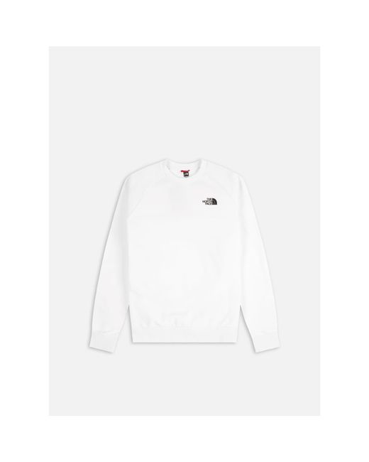 the north face raglan red box crewneck sweatshirt in black