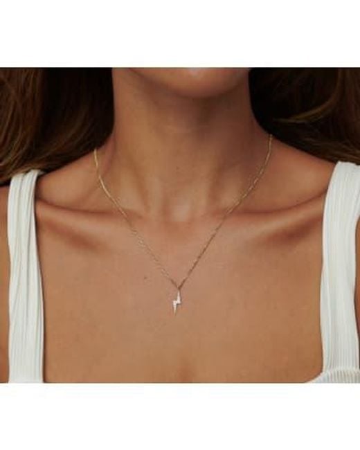 Zoe & Morgan White Zap Diamond Necklace One Size