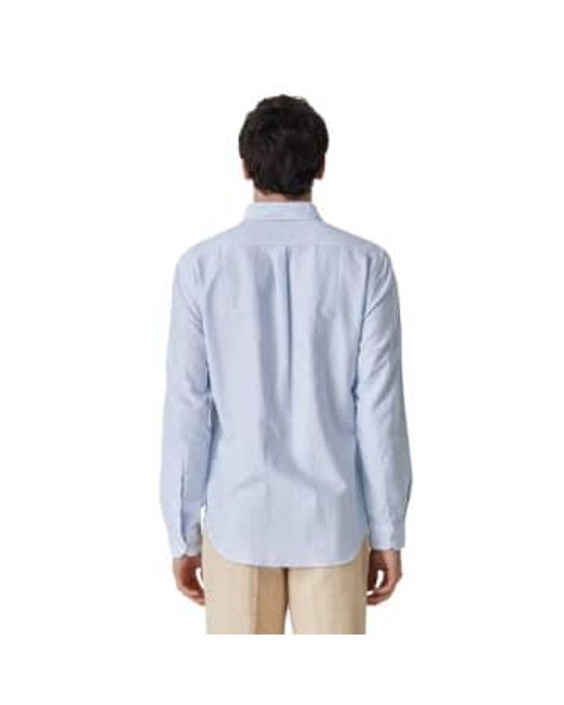 Portuguese Flannel Blue Belavista Classic Stripe Shirt Light for men