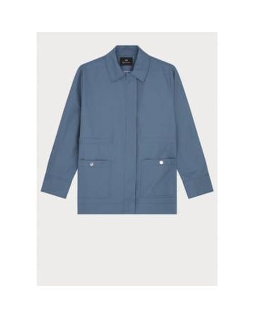 Paul Smith Blue Swirl Trim Showerproof Jacket Col: 43 Greyish , Size: 1 14 for men