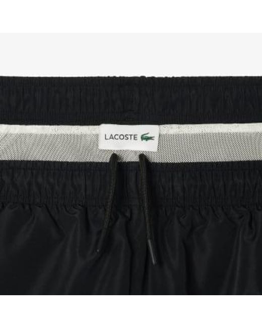 Lacoste Black Middle Length Block Color Swimsuit L for men