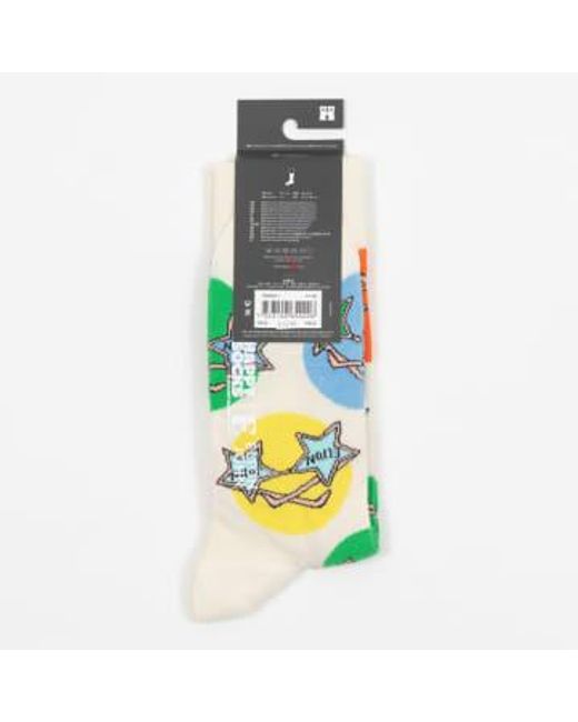 Elton Glasses Socks In di Happy Socks in White