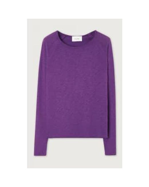 American Vintage Purple Vintage Ultraviolett Sonoma Langarmed Womens T -Shirt