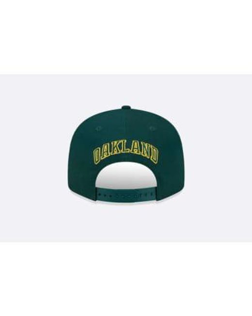 KTZ Green 9fifty Side Patch Cap Oakland Athletics S/m / for men