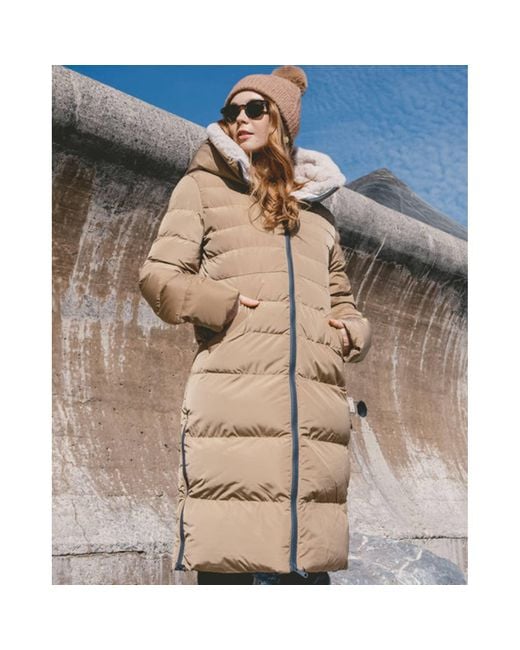 Rino & Pelle Keila Fur Lined Puffer Jacket in Natural | Lyst