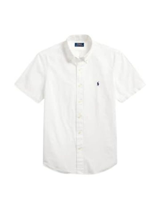 Camisa portiva manga corta Ralph Lauren de hombre de color White