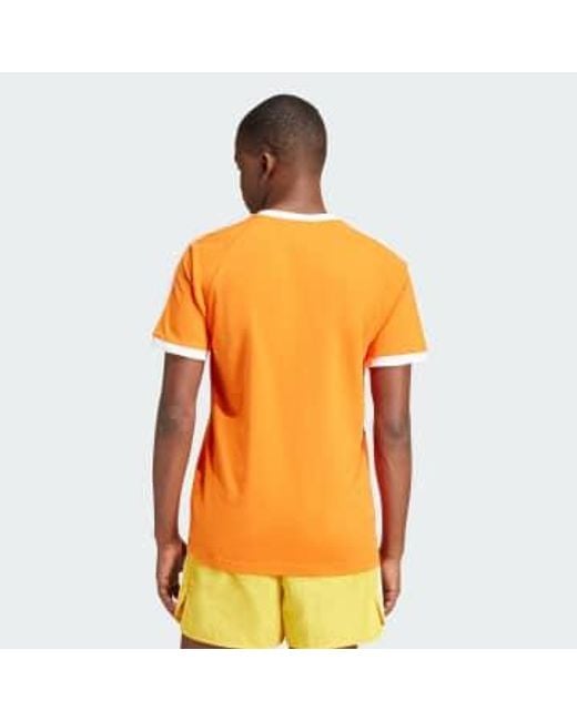Originals Adicolor Classics 3 Stripe Mens T Shirt di Adidas in Orange da Uomo